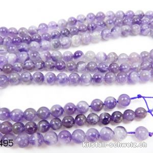 Strang Amethyst Chevron 6 mm / 38,5 cm, ca. 63 Kugeln