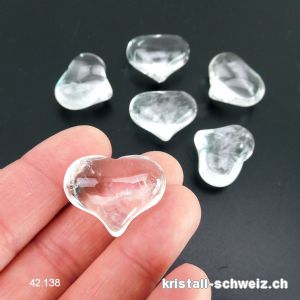 Herz Bergkristall 2,5 x 2 cm
