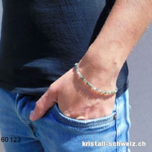 Armband Achat - Moosachat 3,5 mm, verstellbar ca. 17 bis 19 cm. Gr. S bis M