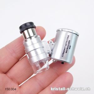 Mikroskop Mini LED 60 x . Ca. 4 x 3 cm