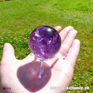 Kugel Amethyst 4,2 cm. Einzelstück 104 Gramm