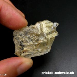 Fensterquarz, Schweiz - Wallis 3,7 x 2,4 x 1,3 cm. Einzelstück