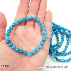 Armband Apatit blau 6 - 6,5 mm / 18 cm