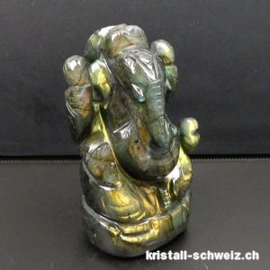 Labradorit Ganesh 9,6 cm. Einzelstück. Qualität A