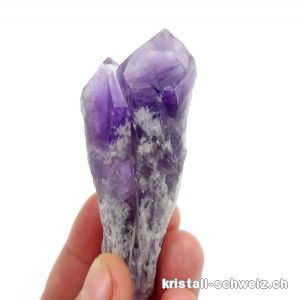 Amethyst Doppel Rohspitze, 8,5 cm. Unikat