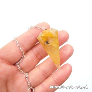 Pendel Golden Healer - Quarz-Limonit facettiert. Unikat 4 cm