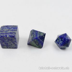 5 platonische Körper Lapislazuli. Unikat 