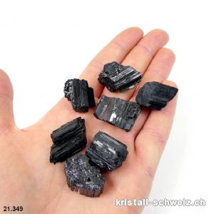 Turmalin schwarz kristallisiert rohe ca. 2 - 3 cm / 6 - 9 Gramm