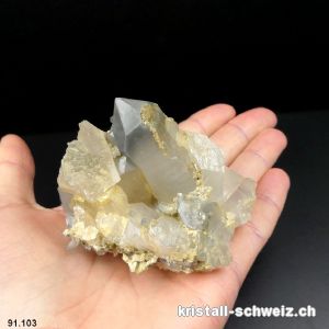 Quarz Schweiz mit Schiefer Einschlüssen. Einzelstück