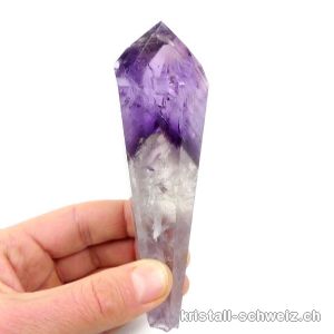 Amethyst Phantom mit Goethit Spitze 12.2 cm. Unikat 125 Gramm