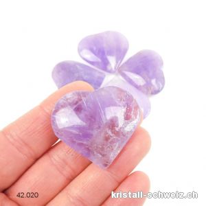 Herz Amethyst hell aus Brasilien 3,5 x 3 cm