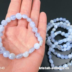 Armband Chalcedon blau 8 - 10 mm / 18 - 18,5 cm