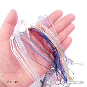 7 x Halskette Organza Mixfarben, einstellbar