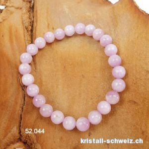 Armband  Kunzit 8 mm / 18 cm. A-Qual.