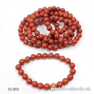 Armband Jaspis Rot 8 mm / 21 cm