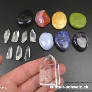 Chakra-Rad Blume des Lebens mit Lemurian Bergkristall Spitzen. Unikat