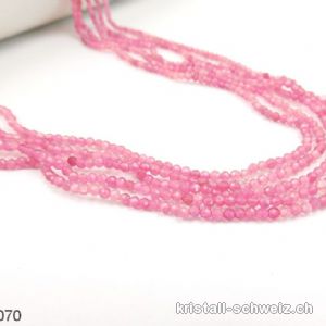 Strang Turmalin rosa - Rubellit FACETTIERT 2 mm / 38,5 cm