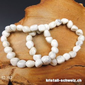 Armband Magnesit 8-10 mm, elastisch 17,5 cm. Grösse SM