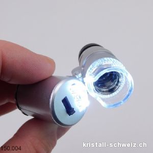 Mikroskop Mini LED 60 x . Ca. 4 x 3 cm