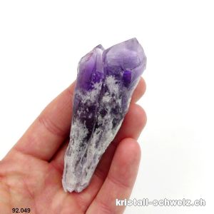 Amethyst Doppel Rohspitze, 8,5 cm. Unikat