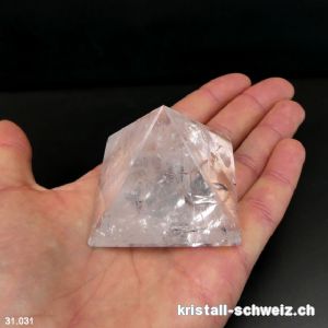 Pyramid Bergkristall, Basis 5 x H. 4 cm. Unikat