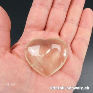 Herz Citrin natur 4,2 x 3,7 cm. Einzelstück 33 Gramm