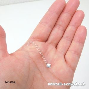 Verlängerungskette mit Herz flach, aus 925 Silber