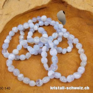 Armband Chalcedon blau 8 - 10 mm / 18 - 18,5 cm