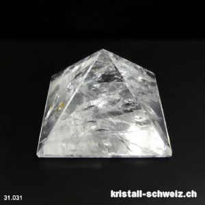 Pyramid Bergkristall, Basis 5,6 x H. 3,7 cm. Unikat