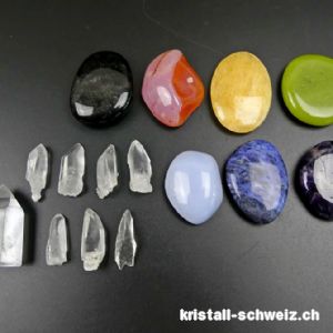 Chakra-Rad Blume des Lebens mit Lemurian Bergkristall Spitzen. Unikat