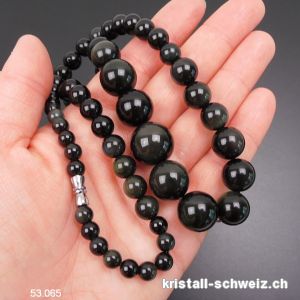 Halskette Regenbogen Obsidian 50 cm