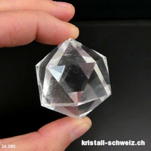 Ikosaeder Bergkristall 4,2 cm. Einzelstück