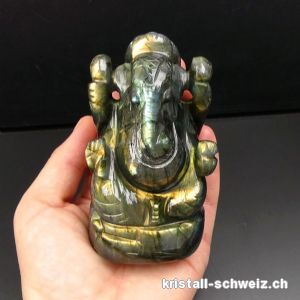 Labradorit Ganesh 9,6 cm. Einzelstück. Qualität A