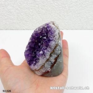 Amethyst aus Brasilien, Geode 7,2 cm. Unikat 267 Gramm