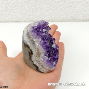 Amethyst aus Brasilien, Geode 6,5 cm. Unikat 226 Gramm