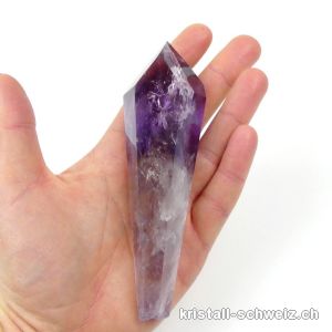 Amethyst Phantom mit Goethit Spitze 12.2 cm. Unikat 125 Gramm