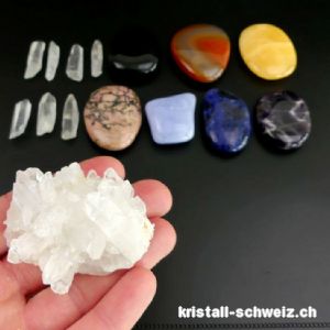 Chakra-Rad Blume des Lebens mit Lemurian Bergkristall Spitzen. Unikat