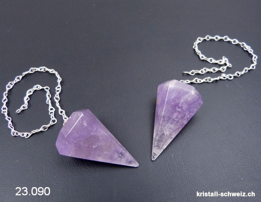 Pendel Amethyst hell facettiert 3,5 - 4 cm. Verkauf pro Stk.