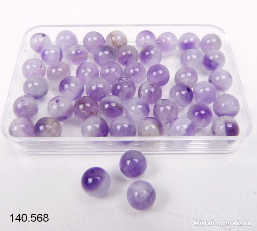 Amethyst Chevron, Kugel gelocht 6 mm 