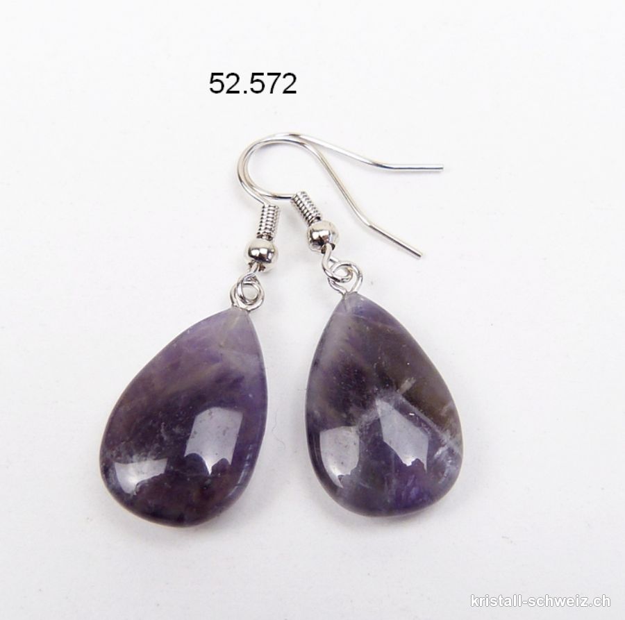 Ohrhänger Tropfen Amethyst 2 cm. Sonderangebot