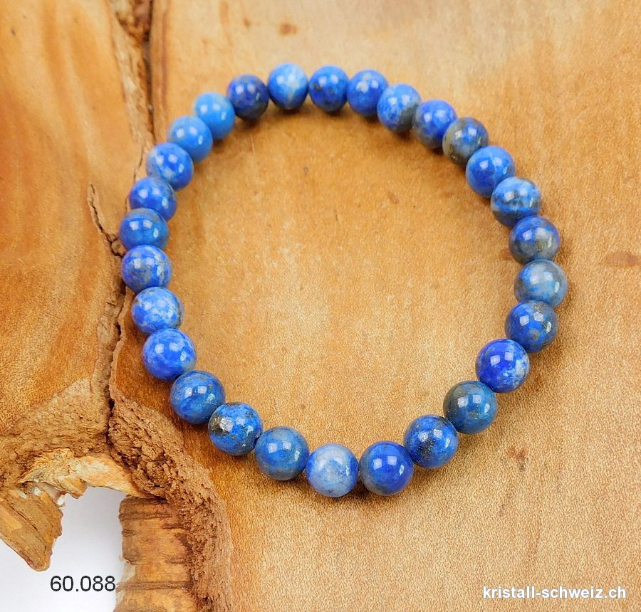 Armband Lapislazuli 6,5 mm / 18 cm. Unikat