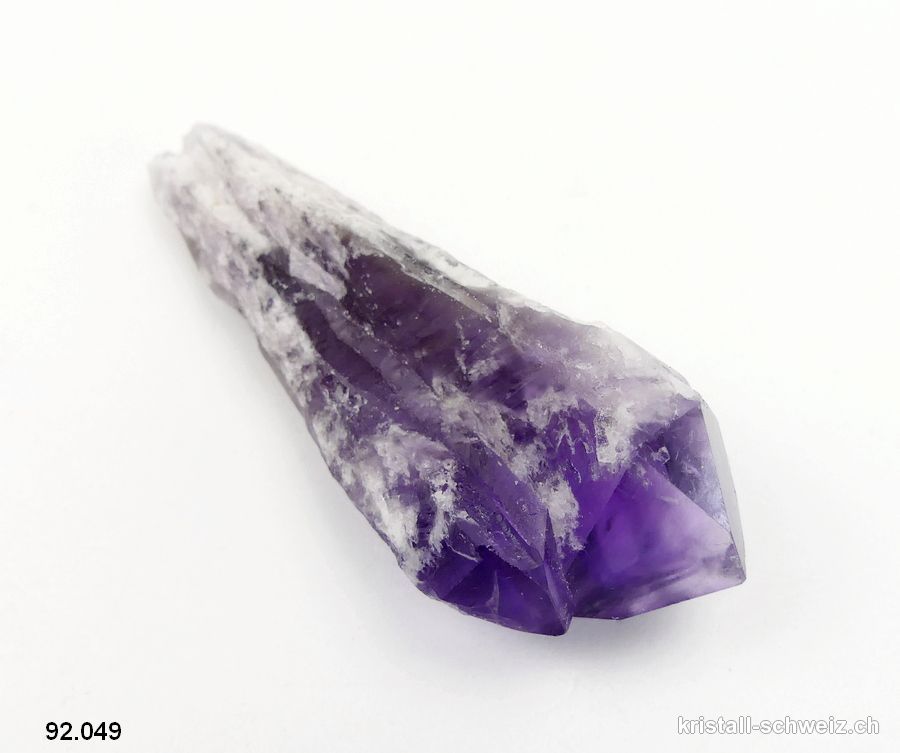 Amethyst Doppel Rohspitze, 8,5 cm. Unikat