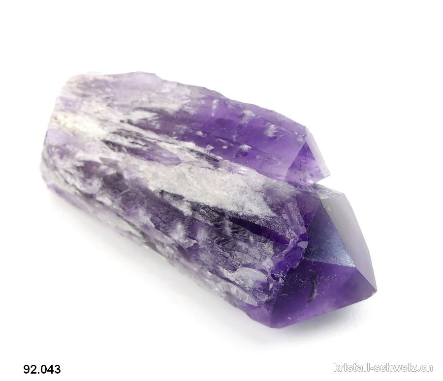 Amethyst Doppel Rohspitze, 7,9 cm. Unikat