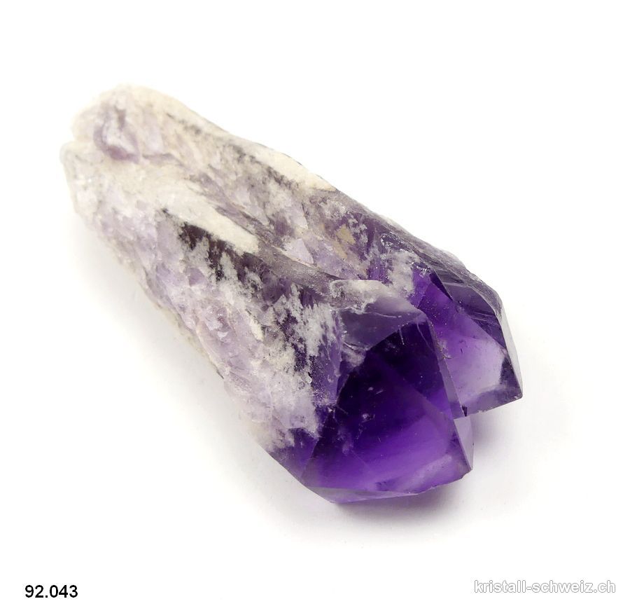 Amethyst Doppel Rohspitze, 8,4 cm. Unikat