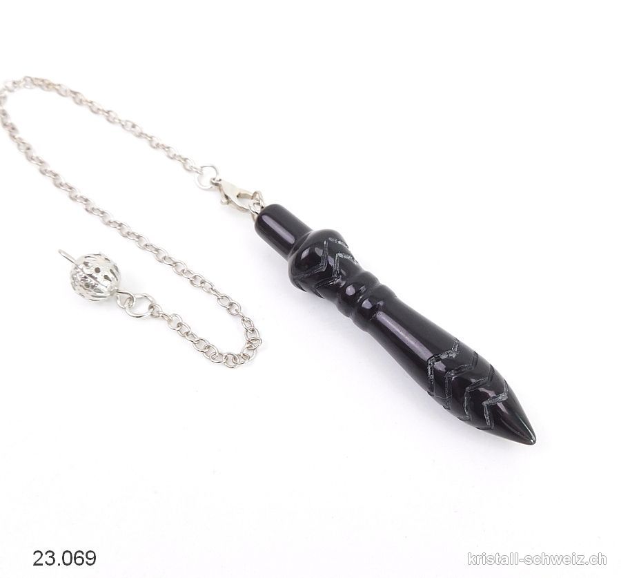 Pendel Obsidian schwarz 6 cm, Thot Pendel