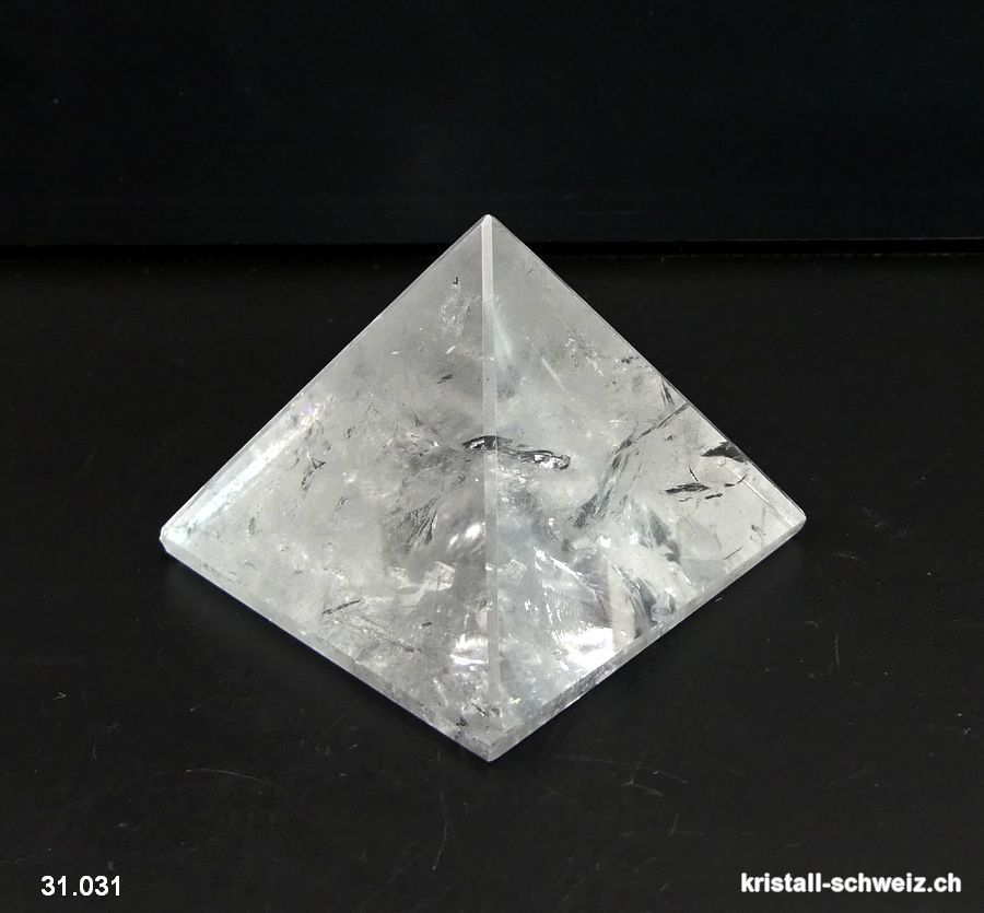 Pyramid Bergkristall, Basis 5 x H. 4 cm. Unikat