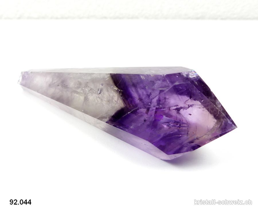 Amethyst Phantom mit Goethit Spitze 12.2 cm. Unikat 125 Gramm