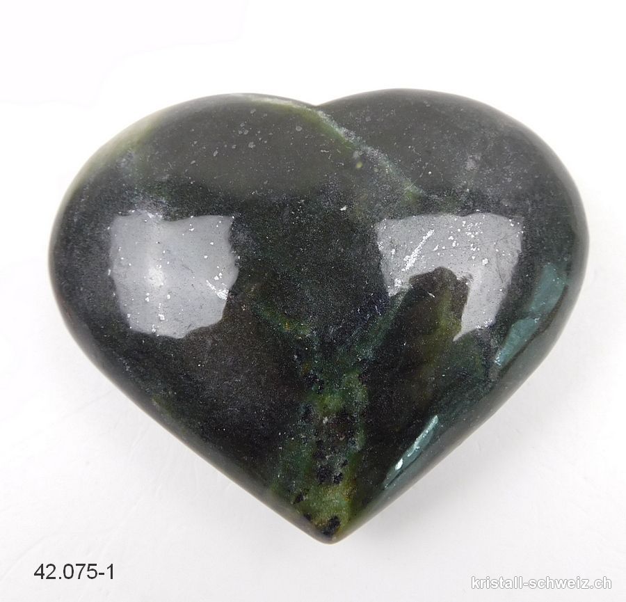 Herz Nephrit Jade aus Afghanistan 8 x 6,5 x 2,6 cm. Einzelstück