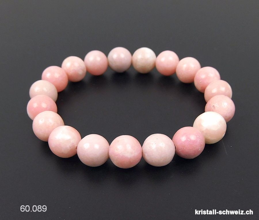 Armband Opal rosa - Andenopal 10 mm / 18 cm