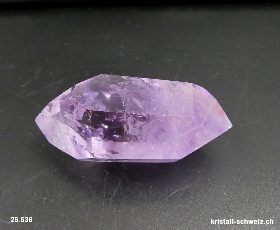 Amethyst Doppelender poliert. Unikat 51 Gramm